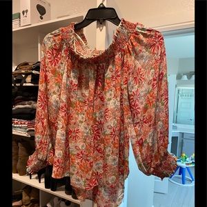 Medium floral & flowy off the shoulder